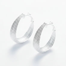 925 Sterling Silver Particle Surface U Earring For Woman Charm Fashion Wedding Engagement Jewelry