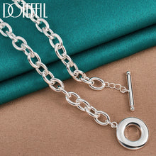 925 Sterling Silver 18 Inch Original Base Chain Necklace OT Buckle For Women Man Wedding Engagement Fashion Jewelry