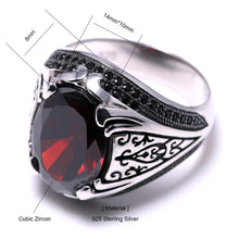 925 Silver Rings Luxury Turkish Jewelery For Men And Women With Zircon Stone Retro Vintage Rings In Fijne Sieraden