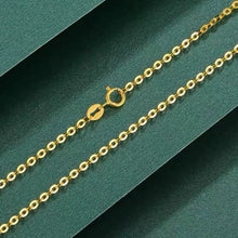 18k gold necklaces karat gold o shape chains necklace rolling chians au750 stamp