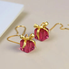 925 Sterling Silver Colorful Crystal Glass Dangle Earrings For Women Gift Shape Designer Chic Unique Earring 2024 New