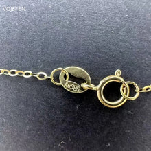 AU585 Gold Choker Necklace Jewelry 14K Real Gold Neck O Chains Woman Original Elegant Necklaces Chain Luxury Fine Jewel