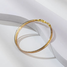 Real 925 Silver Tricolor Three Strands Layered Bracelets For Women Italian Jewelry Trendy Luxury Bracelet 17.5cm/19cm