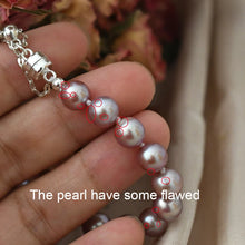 Natural Freshwater Pearl Women's Bracelet 925 Sterling Silver Wedding Jewelry Gift