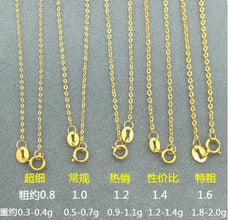 18k gold necklaces karat gold o shape chains necklace rolling chians au750 stamp