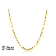 18K Solid Gold Chain Necklace For Women,18 Inch Au750 Yellow Gold Necklace Wife Mother Girls Birthday Gift