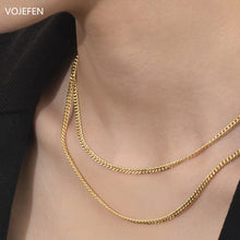 Genuine 18K Gold Mens Necklace Real Gold Link Flat Jewelry 2023 Trend Luxury Cuban Neck Chains Golden Choker for Women