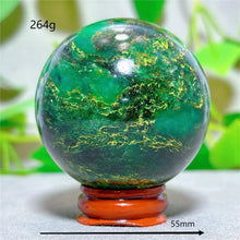 Emerald  Sphere Golden stripe Crystal Natural Quartz Stone Home Decoration Minerals Reiki Gifts Craft Energy Healing Spiritual