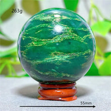 Emerald  Sphere Golden stripe Crystal Natural Quartz Stone Home Decoration Minerals Reiki Gifts Craft Energy Healing Spiritual