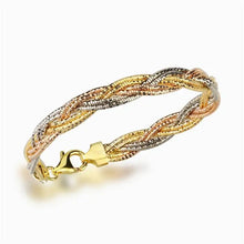 Italian Chic 925 Silver Tricolor 6 Threads Braided Bracelet For Women 7.5mm Width Flat Shiny Luxury Bracelets 2024 Gift