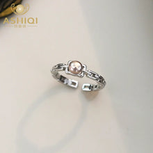 4-5mm Natural Freshwater Pearl Ring 925 Sterling Silver Party Jewelry for Women