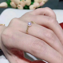 18K Real Gold Bead Chain Bracelet With 6mm High Luster Pink Akoya Saltwater Pearl Dainty Elegant Fine Jewelry For Women