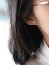 14K Gold Butterfly Earring for Women, Minimal Simple Style, Hypoallergenic, Trendy Jewelry, Gift, kj49