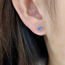 Exquisite 925 Sterling Silver Heart  Shaped Stud Earrings A Captivating Blend of Elegance and Romance