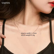 AU585 Gold Choker Necklace Jewelry 14K Real Gold Neck O Chains Woman Original Elegant Necklaces Chain Luxury Fine Jewel