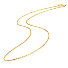 18K Solid Gold Chain Necklace For Women,18 Inch Au750 Yellow Gold Necklace Wife Mother Girls Birthday Gift