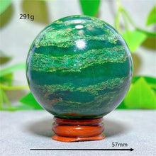 Emerald  Sphere Golden stripe Crystal Natural Quartz Stone Home Decoration Minerals Reiki Gifts Craft Energy Healing Spiritual