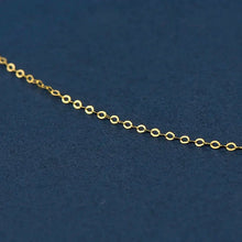 18K Au750 Gold O-Link Clavicle Necklace Women High Luster Chain Minimalist Layering Jewelry Containing a steel stamp