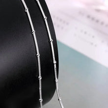 925 Sterling Silver 18-24 Inch 2mm Snake Chain Beads Necklace For Women Man Fashion Wedding Engagement Jewelry