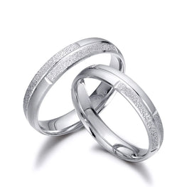 1PCS Real Pure Platinum 950 Ring Men Women Lucky Gift Sand Glossy Plaid  Couple Wedding Band Ring PT950 4.4g