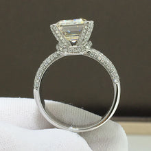 Real 18K Gold AU750 4 Carat D VVS Moissanite Vintage Ring with Certificate Ladies Jewelry Wedding Anniversary Gift