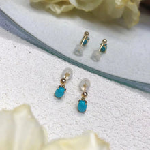 18K Solid Gold High Fashion Earrings/Pendants Certificated Natural Turquoise Platinum Jewelry Premium Blue Gemstone