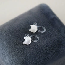 Korean Style Natural Shell Black Cat Earring 925 Sterling Silver for Women Party Fashion Jewelry Gift