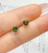 Cetificated PT950 Platinum Earrings With Natural Pink Green Tourmaline/Aquamarine 4 Prongs Blue Precious Gems Ear Stud Jewelry
