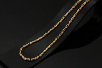 925 Sterling Silver Italian 2.5mm Flat Byzantine Link Chain Necklace for Women Vintage Silver Dainty Jewelry SC79