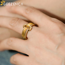 925 Sterling Silver Italian Brushed Craft 5A Zircon Rings For Women Lock Buckle Unique Chic Luxury Ring 2024 New Gift