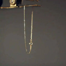 Pure 14K Gold Bracelet for Female, Bare Chain, Simple Plain Chain, Fine and Light Gold, kj444