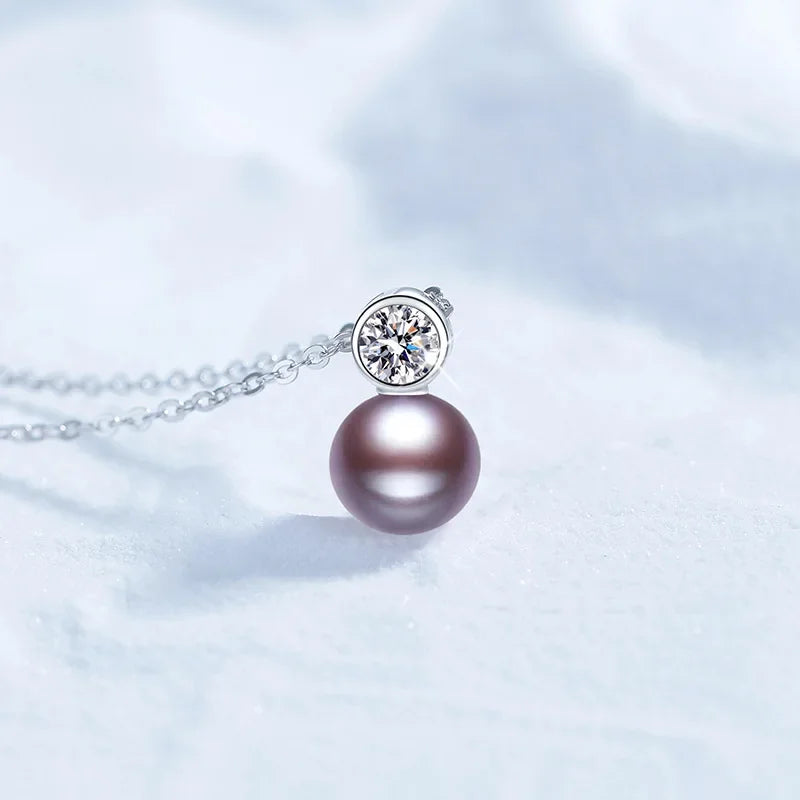 Natural Freshwater Pearl Pendant Necklace | 925 Sterling Silver