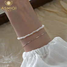 Natural Freshwater Pearl Bracelet 925 Sterling Silver for Women Party Birthday Gifts
