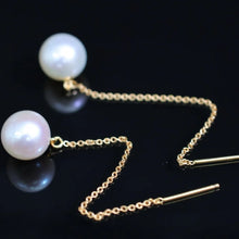 Drop Earrings Edison Pearl Jewelry Vintage Gold Filled Two Hole Tassel 14k Filled Gold Pendientes Earings For Women