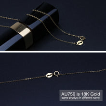18K Solid Gold Chain Necklace For Women,18 Inch Au750 Yellow Gold Necklace Wife Mother Girls Birthday Gift