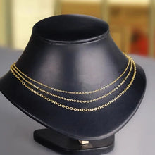 AU585 Gold Choker Necklace Jewelry 14K Real Gold Neck O Chains Woman Original Elegant Necklaces Chain Luxury Fine Jewel