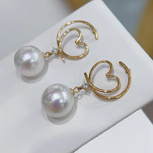 Perfect AAAAA Diamond-Set Pearl Earrings Edison Pearl 18k Gold Earring Women's Party Accessories SE62