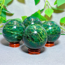 Emerald  Sphere Golden stripe Crystal Natural Quartz Stone Home Decoration Minerals Reiki Gifts Craft Energy Healing Spiritual