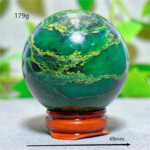 Emerald  Sphere Golden stripe Crystal Natural Quartz Stone Home Decoration Minerals Reiki Gifts Craft Energy Healing Spiritual