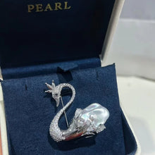 Special Design Elegant Pearl Jewelry S925 Baroque Freshwater Colorful Pearl White Swan Pin Jewellery for Occasion