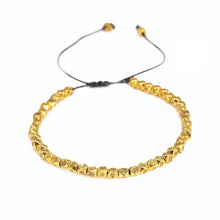 Handmade Braided Simple Retro Beads Bracelet For Men Women Multi Faceted Tibetan Silver Beaded Bracelet Friendship DIY Jewelry