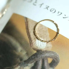 14K Solid Gold Ring, Thin Ring, Stacking Ring, Dainty Gold Ring, Minimalist, Mid-century Bff Bride, kj506