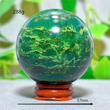 Emerald  Sphere Golden stripe Crystal Natural Quartz Stone Home Decoration Minerals Reiki Gifts Craft Energy Healing Spiritual