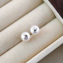 ASHIQI Natural Freshwater Pearl Earrings 925 Sterling Silver Star Moon Love Earrings for Girls