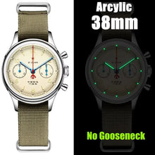 SEAKOSS 1963 Chronograph 42mm 40mm 38mm Sapphire Original Seagull ST1901 Movement With Gooseneck Pilot Men's Mechanical Watches