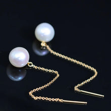 Drop Earrings Edison Pearl Jewelry Vintage Gold Filled Two Hole Tassel 14k Filled Gold Pendientes Earings For Women