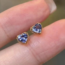 Exquisite 925 Sterling Silver Heart  Shaped Stud Earrings A Captivating Blend of Elegance and Romance