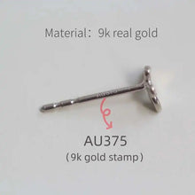 GOLDtutu 9k Gold Butterfly Earring for Women, Hypoallergenic Earrings, Fine Jewelry kj515