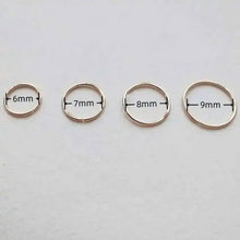 14K Gold Simple Nose Hoop Ring for Men and Women, Small Nose Piercings, Au585, kj468