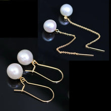 Drop Earrings Edison Pearl Jewelry Vintage Gold Filled Two Hole Tassel 14k Filled Gold Pendientes Earings For Women
